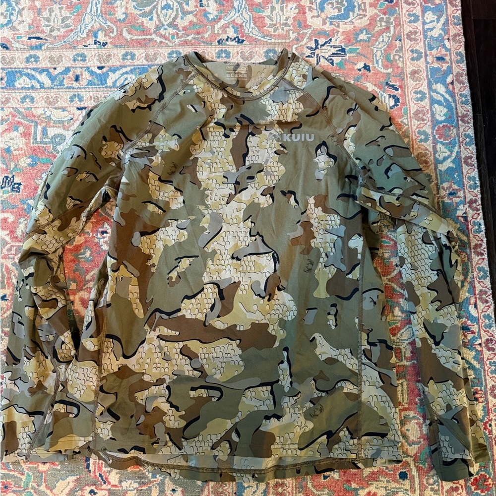 KUIU Camo Long Sleeve Shirt in Green and Brown